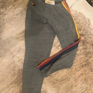 Aviator Nation Gray stripe Sweatpants